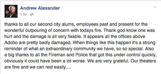 Illustration for article titled Following fire, Second City will re-open next week